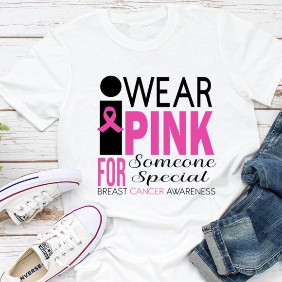 🌹 I WEAR PINK FOR SOMEONE SPECIAL GRAPHIC TEE 🌹 - Picture 1 of 3